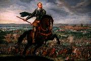 Walter Withers Gustavus Adolphus of Sweden at the Battle of Breitenfeld painting